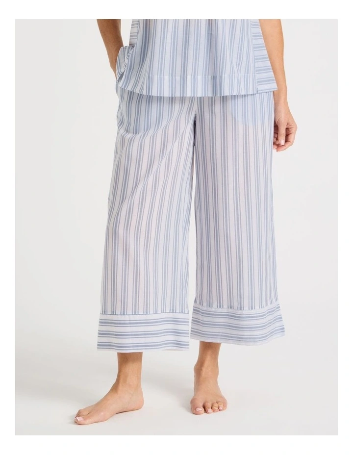 Woven 7/8 Sleep Pants in Winter Stripe image 1