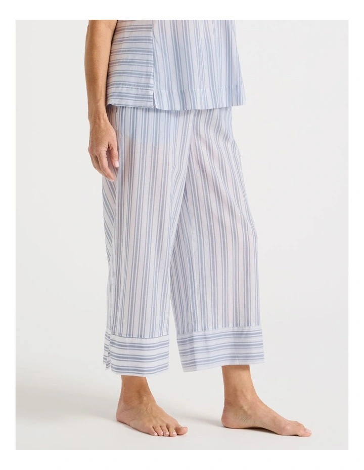 Woven 7/8 Sleep Pants in Winter Stripe image 4