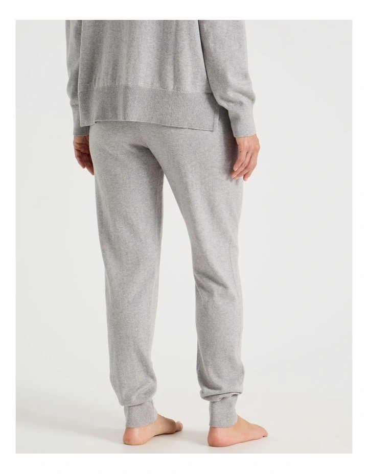Cuffed Knit Sleep Pants in Grey Marle image 5