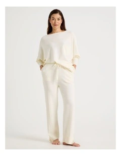 Knit Sleep Pants in White