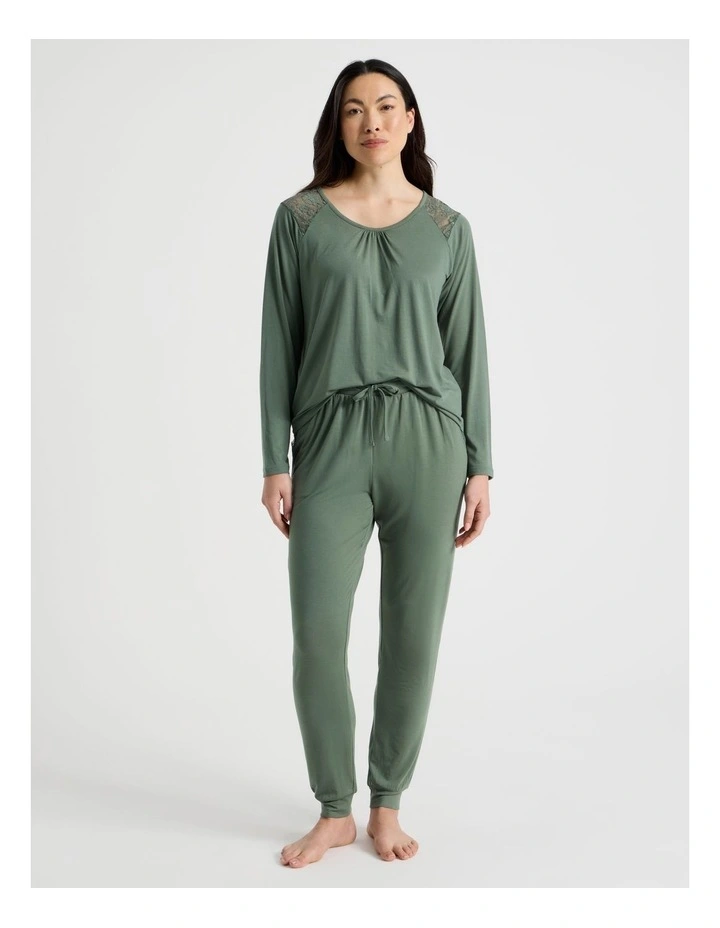 Everyday Lace Cuffed Pants in Laurel Green image 2