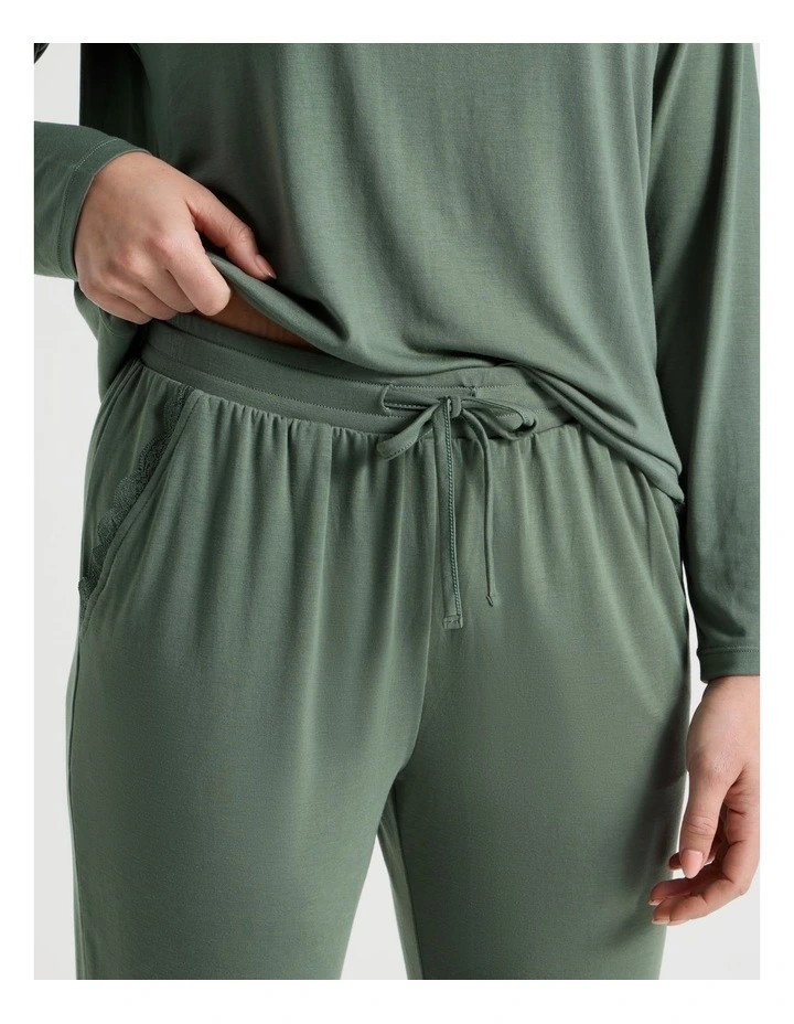 Everyday Lace Cuffed Pants in Laurel Green image 3