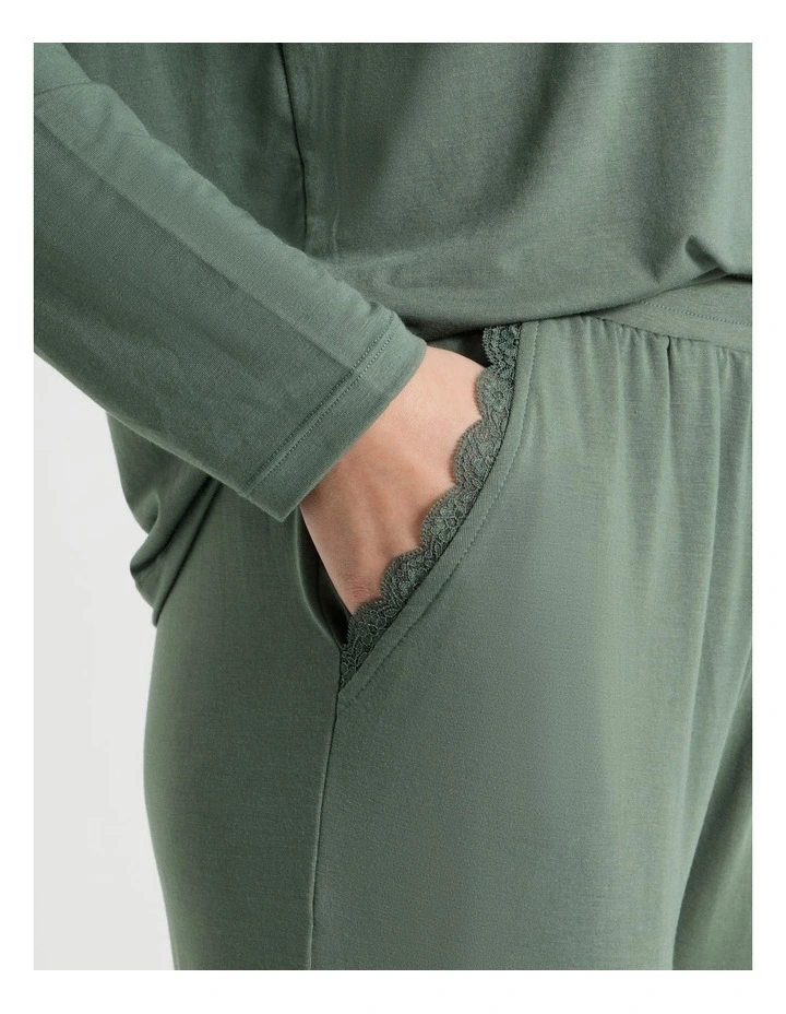 Everyday Lace Cuffed Pants in Laurel Green image 4
