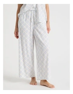 Relax Relaxed Sleep Pant in White Medallion Print