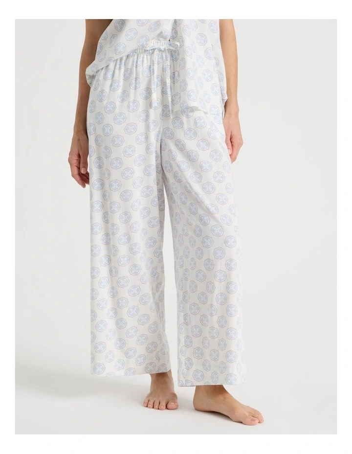 Relax Relaxed Sleep Pant in White Medallion Print image 1