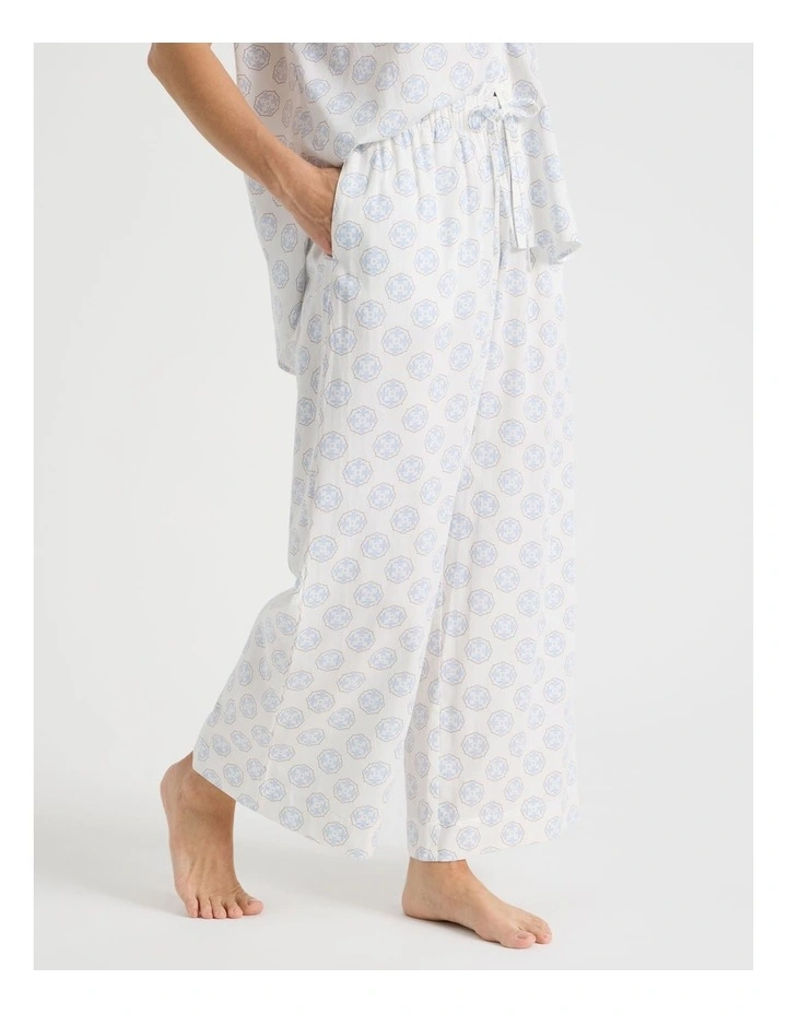 Relax Relaxed Sleep Pant in White Medallion Print image 4