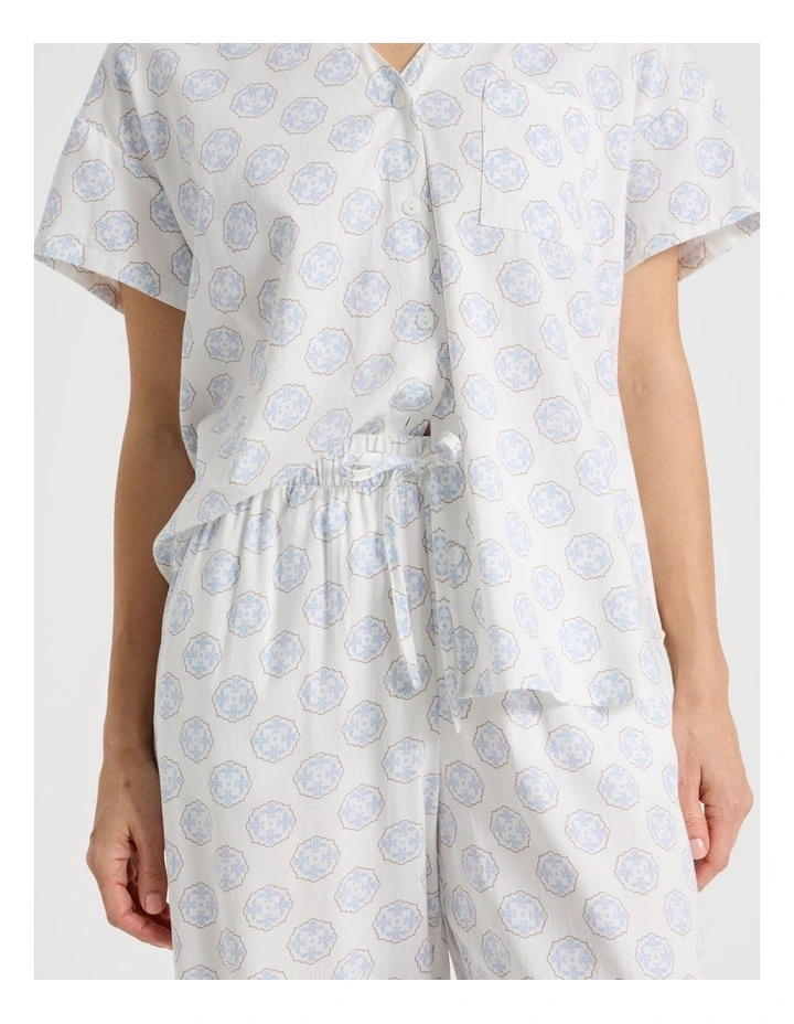 Relax Relaxed Sleep Pant in White Medallion Print image 5