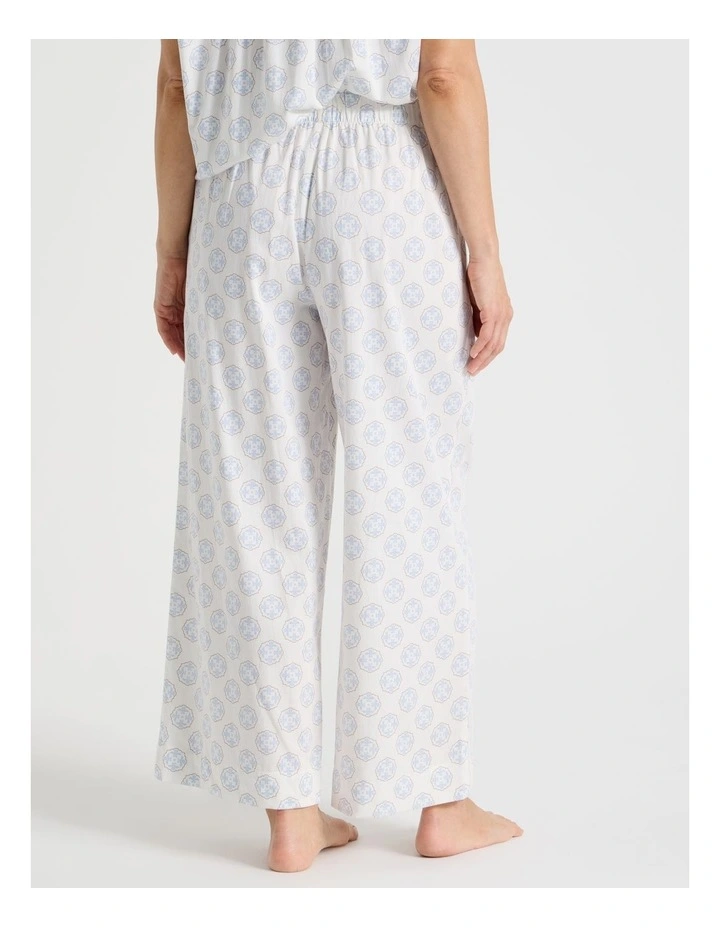 Relax Relaxed Sleep Pant in White Medallion Print image 6