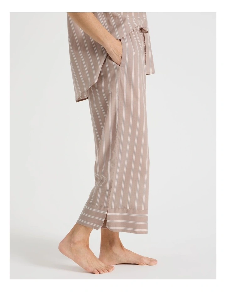 Relax Woven 7/8 Sleep Pant in Ginger Stripe image 3