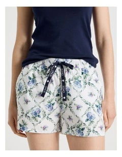 Cotton Woven Shortie in Garden Print