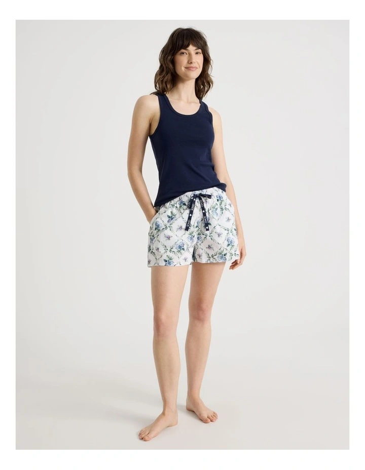 Cotton Woven Shortie in Garden Print image 2