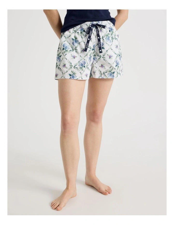Cotton Woven Shortie in Garden Print image 3