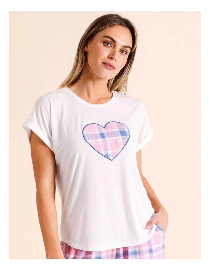 Everyday PVE Short Sleeve Tee in Pink Heart image 1
