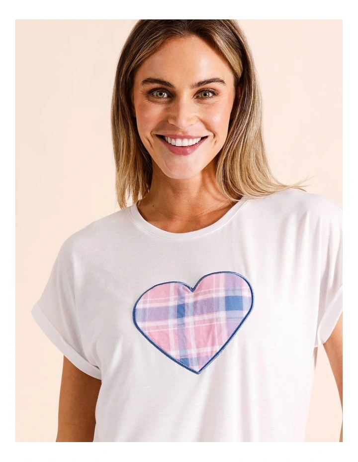 Everyday PVE Short Sleeve Tee in Pink Heart image 3
