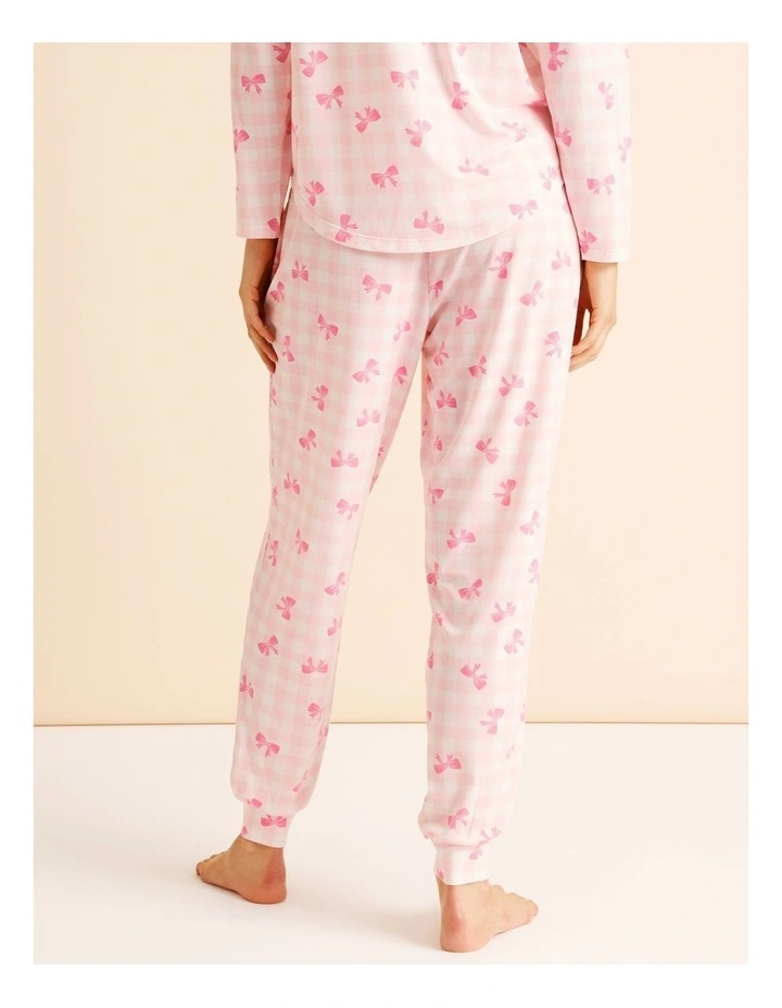 Everyday Cuffed Pant in Pink Bow Print image 5