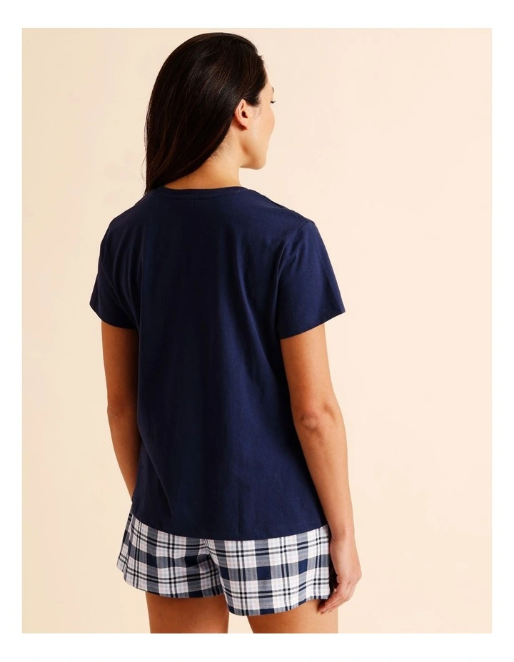 Essentials Short Sleeve T-Shirt in Navy image 4