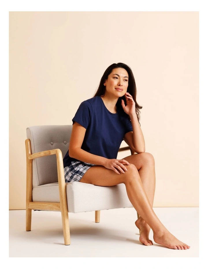 Essentials Short Sleeve T-Shirt in Navy image 5