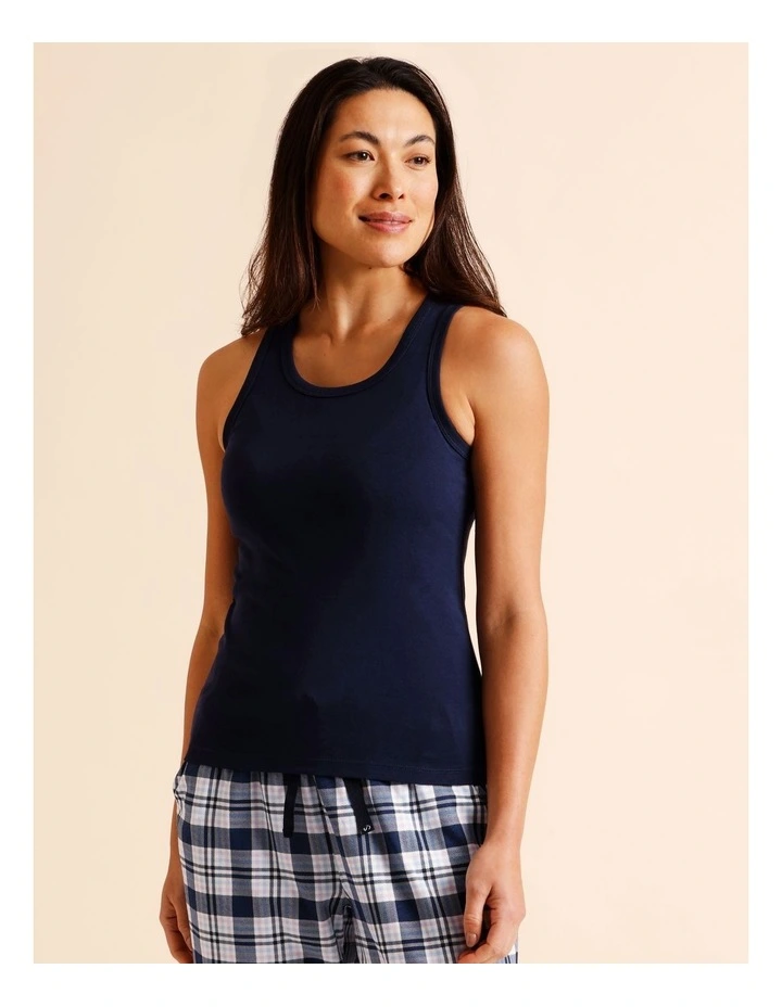 Essentials Tank Top in Navy image 3