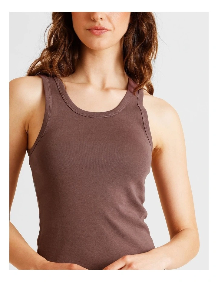 Essentials Tank Top in Mauve image 3