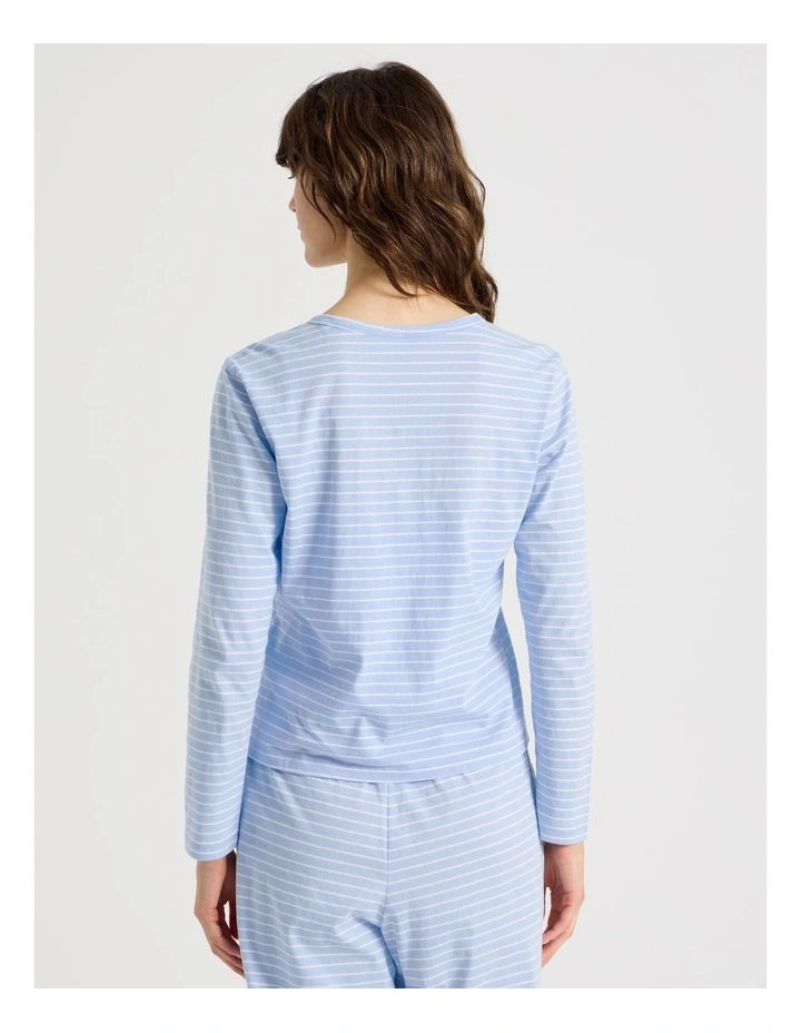 Sleep Cardigan in Blue Stripe image 4