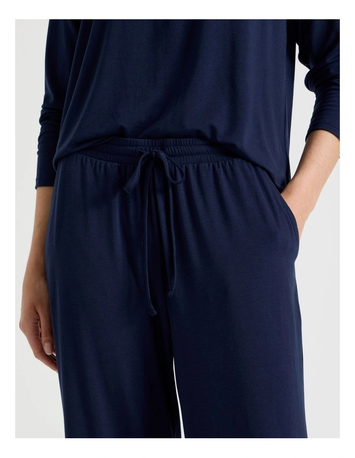 Lace PJ Pants in Navy image 3
