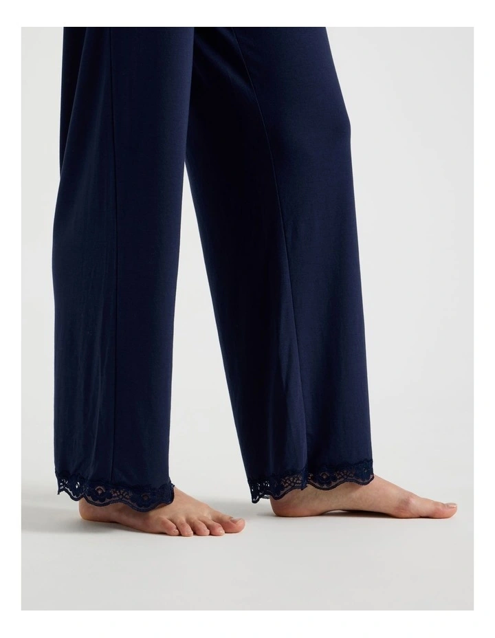 Lace PJ Pants in Navy image 5