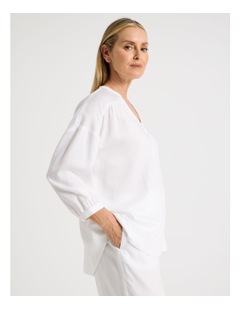 Regatta Woven V Neck Sleep Top in White