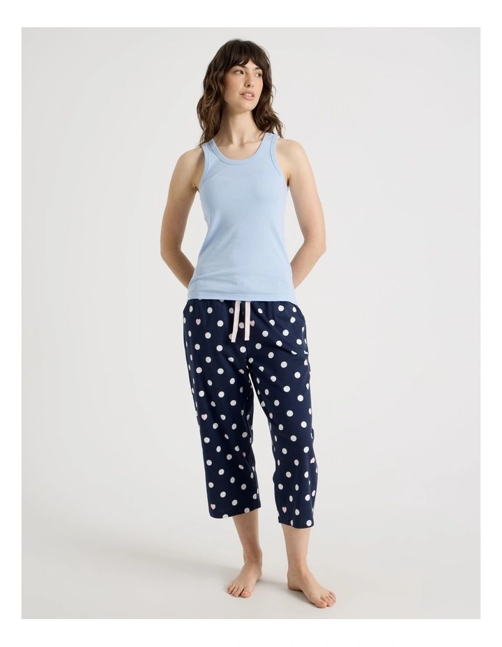 Cotton Knit Tank in Soft Blue image 3