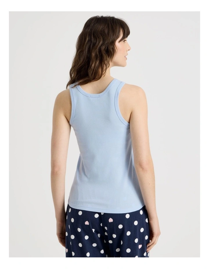 Cotton Knit Tank in Soft Blue image 6
