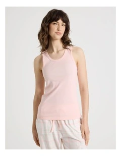 Cotton Knit Tank in Pink