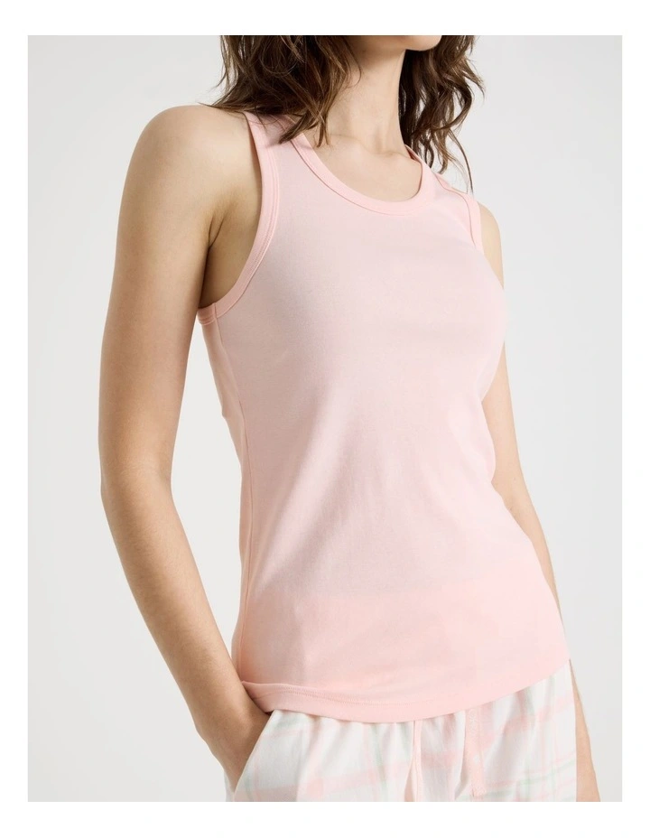 Cotton Knit Tank in Pink image 3