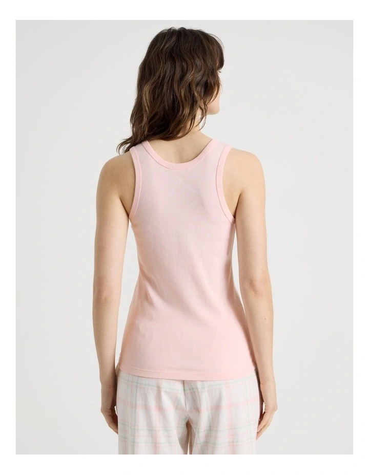 Cotton Knit Tank in Pink image 5