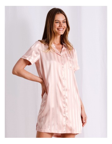 Short Sleeve Nightie in Pink