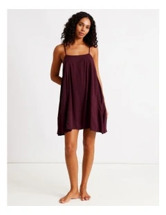Serene Dobby Relaxed Chemise in Plum