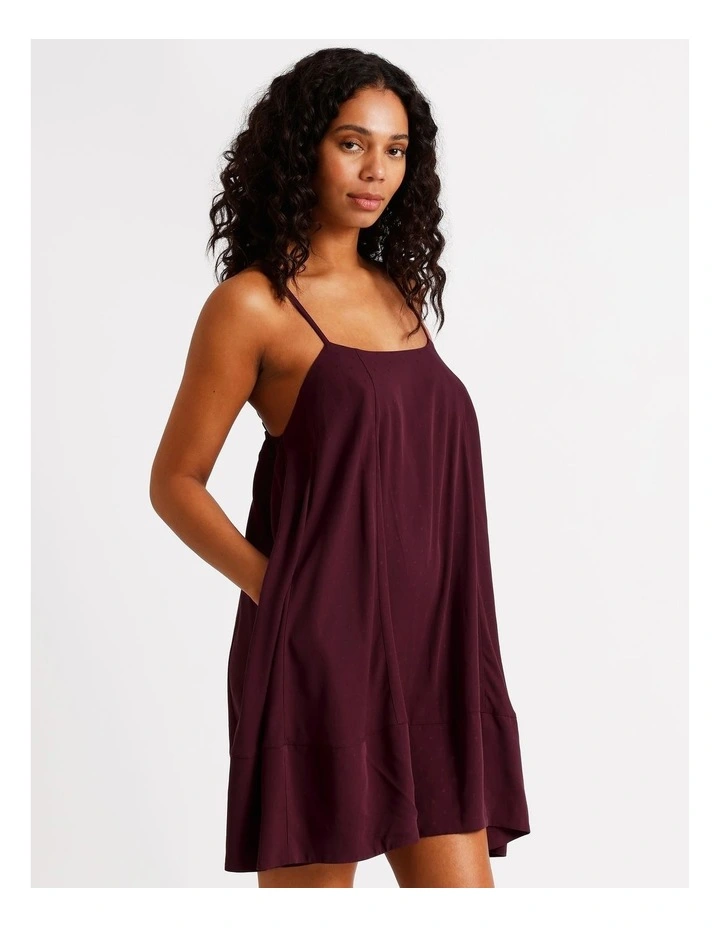 Serene Dobby Relaxed Chemise in Plum image 2