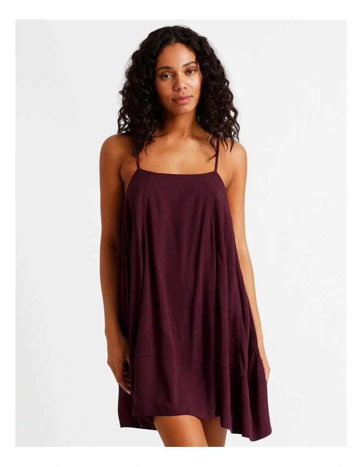 Serene Dobby Relaxed Chemise in Plum image 4
