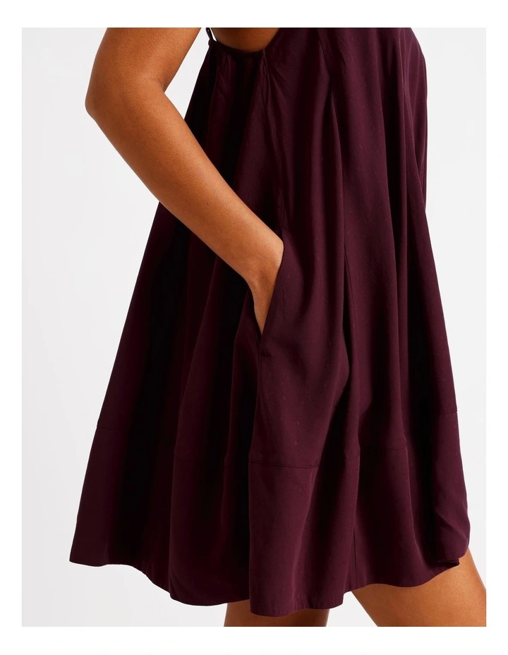 Serene Dobby Relaxed Chemise in Plum image 5