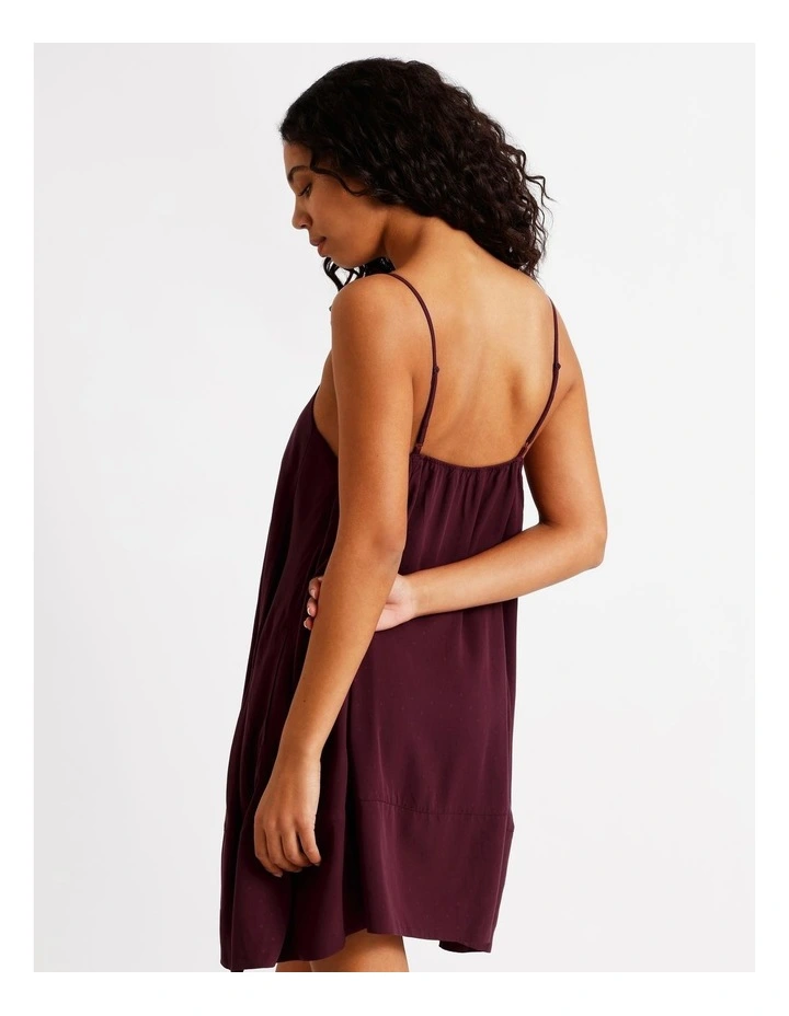 Serene Dobby Relaxed Chemise in Plum image 6