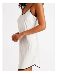 Signature Satin Binding Chemise in Ivory