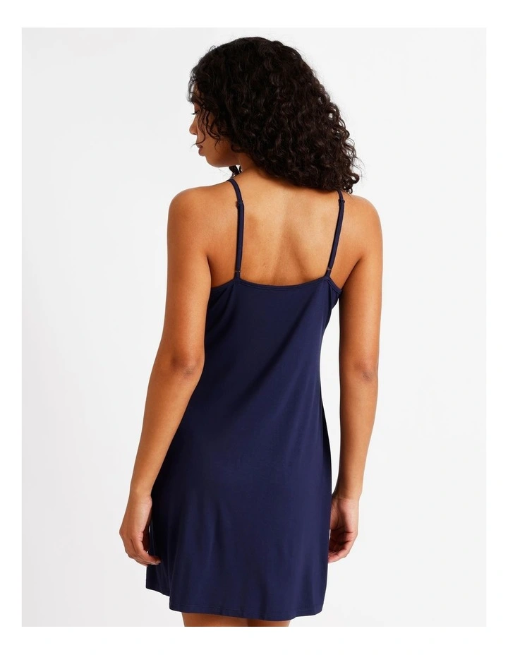 Pure Comfort Lace Trim Chemise in Navy image 5