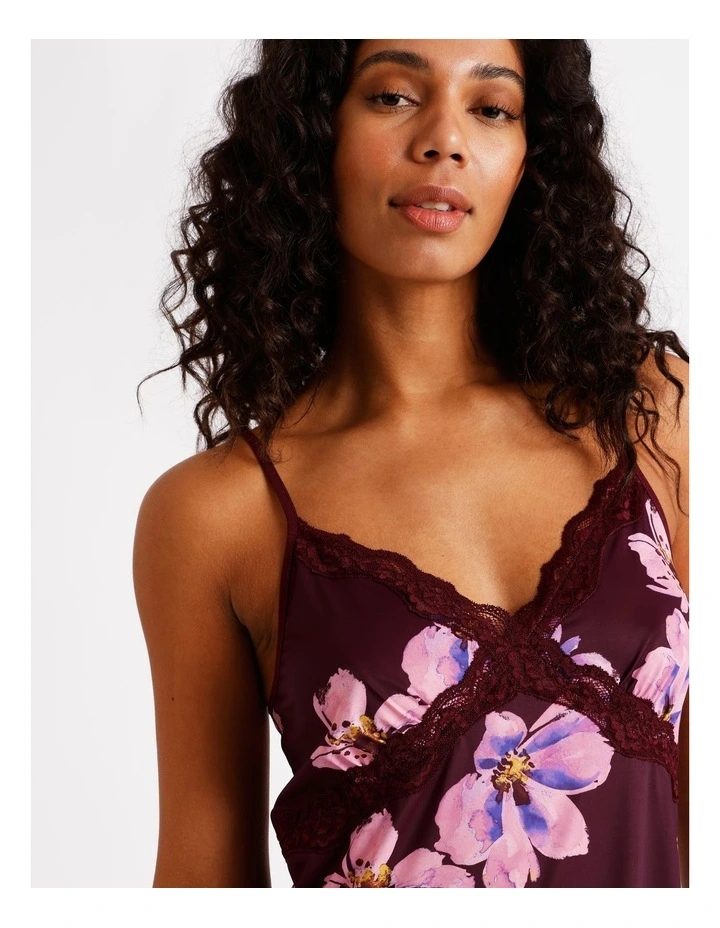 Aurora Chemise in Plum Floral Print image 2