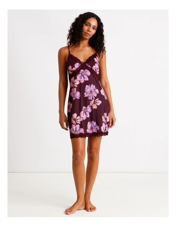 Aurora Chemise in Plum Floral Print image 3