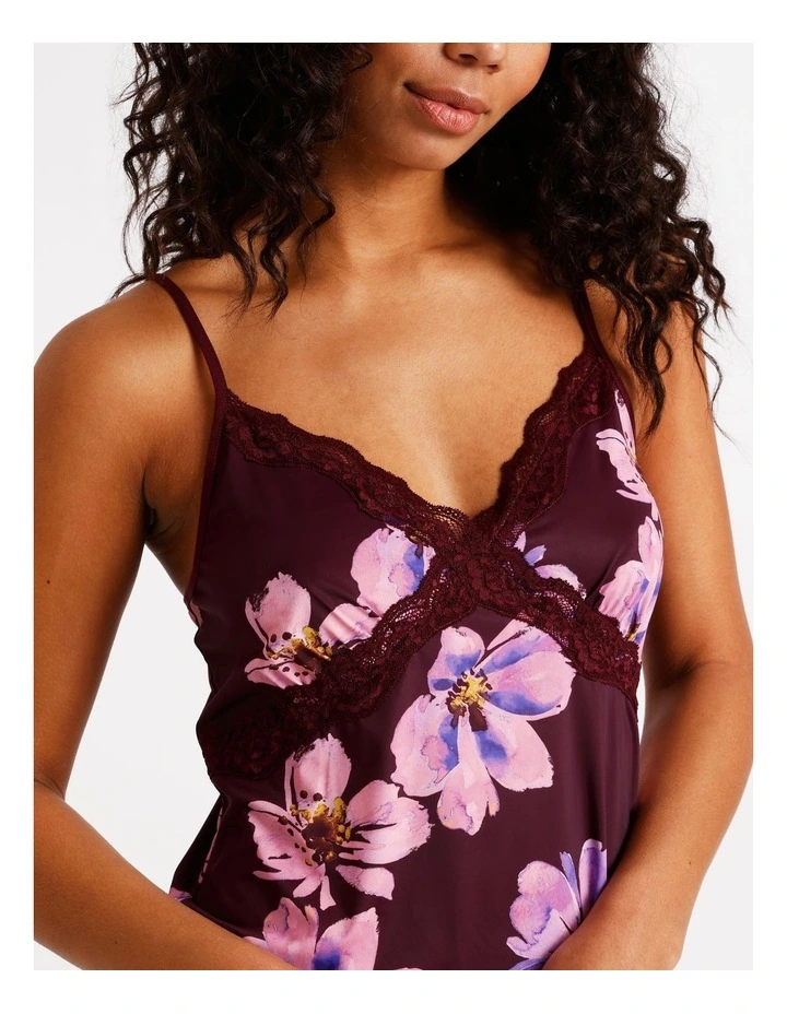 Aurora Chemise in Plum Floral Print image 5