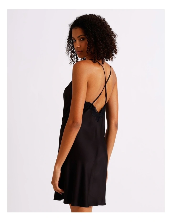 Premium Viscose Sain Chemise in Black image 6