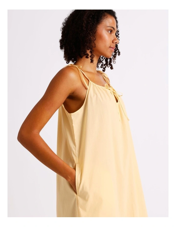 Divine Tie Shoulder Long Chemise in Apricot image 2