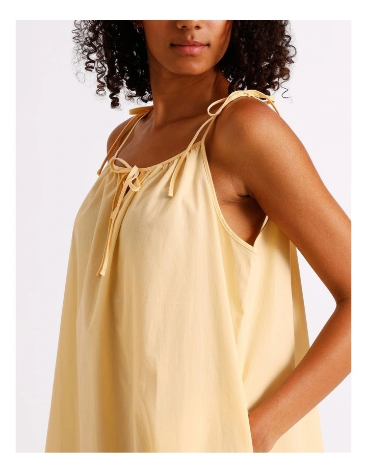 Divine Tie Shoulder Long Chemise in Apricot image 4