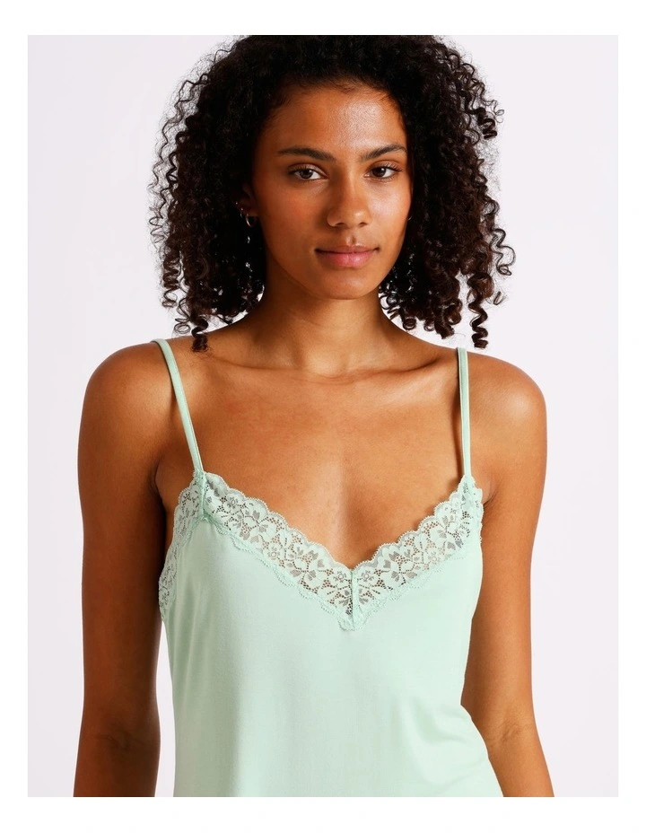 Pure Comfort Lace Trim Chemise in Pistachio image 2