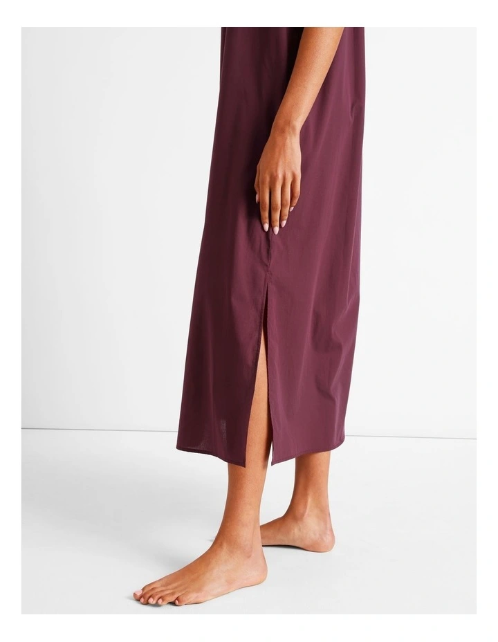 Divine Tie Shoulder Long Chemise in Plum image 5