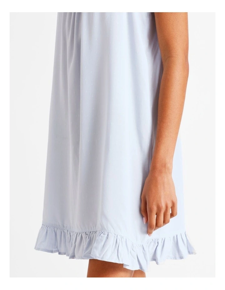 Serene Dobby Frill Chemise in Soft Blue image 3