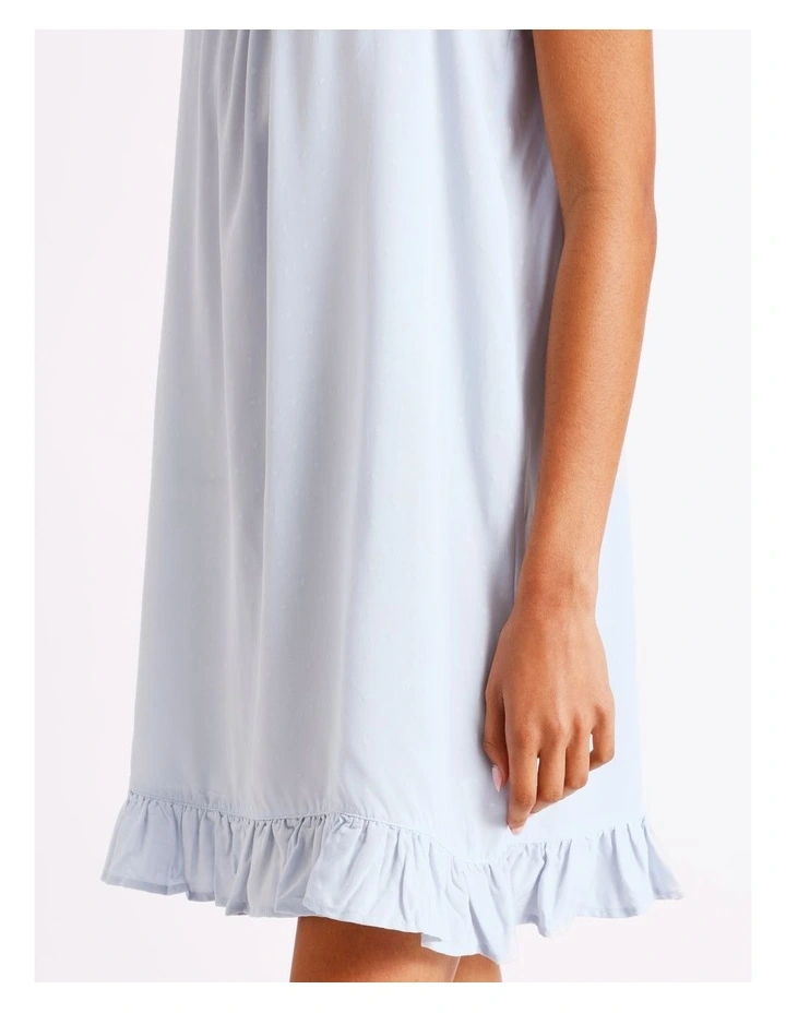 Serene Dobby Frill Chemise in Soft Blue image 3